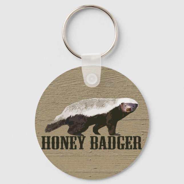 Honey badger Vild Animal Nyckelring (Framsida)