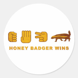 Honey badger-viner - (Vintage) Sten-Papprare sax Runt Klistermärke