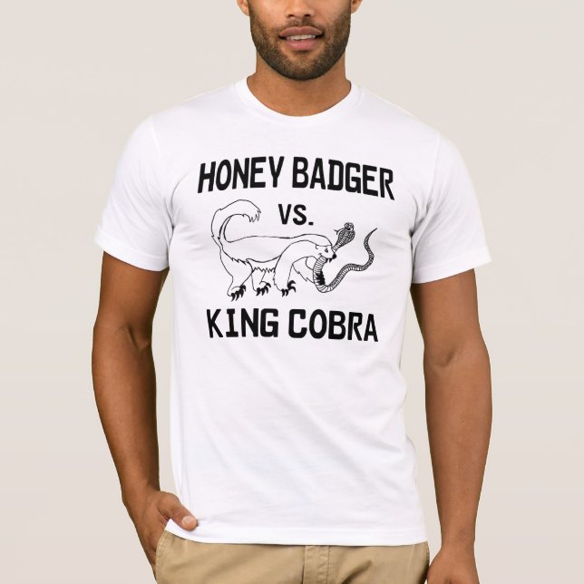 Honey badger vs. kungkobra tee (Framsida)