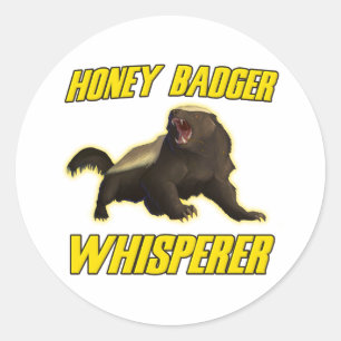 Honey badger Whisperer Runt Klistermärke