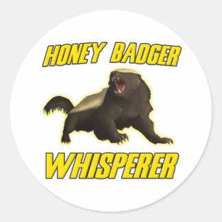 Honey badger Whisperer Runt Klistermärke