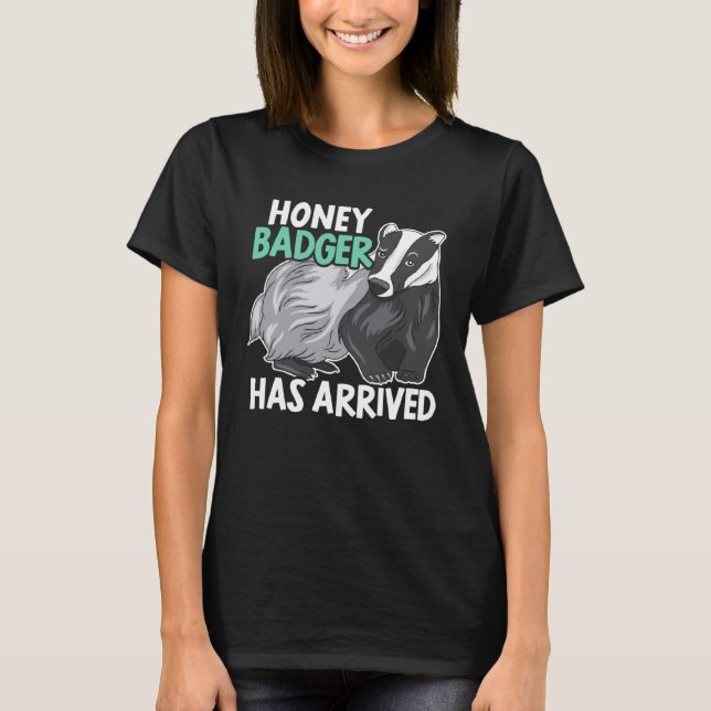 Honey Badger  Wildlife Animal Ratel  2 T Shirt (Framsida)