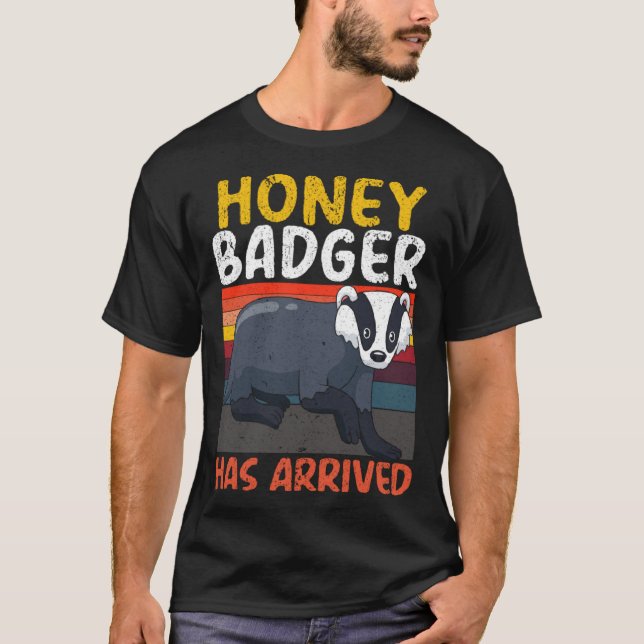 Honey Badger  Wildlife Animal Ratel  4 T Shirt (Framsida)