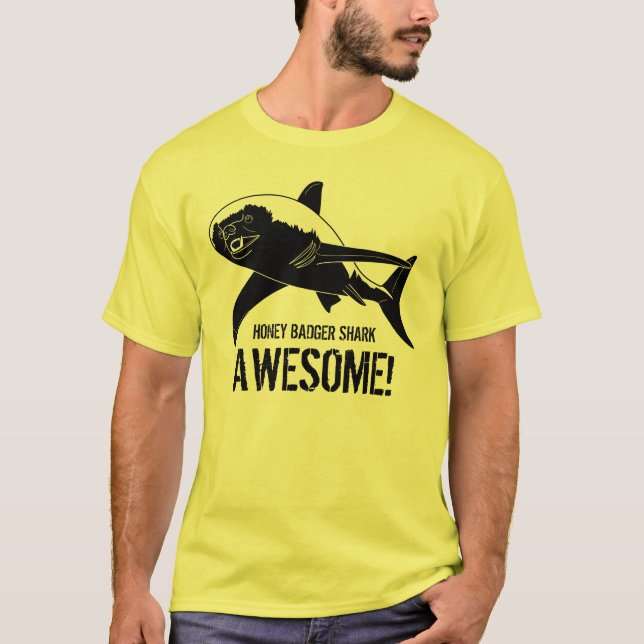 Honey badgerhajfantastisk! t shirt (Framsida)