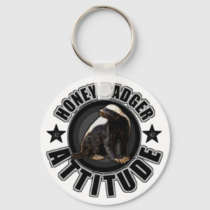 Honey badgerINSTÄLLNING - rundadesign Nyckelring