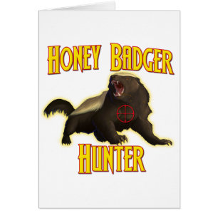 Honey badgerjägare hälsningskort