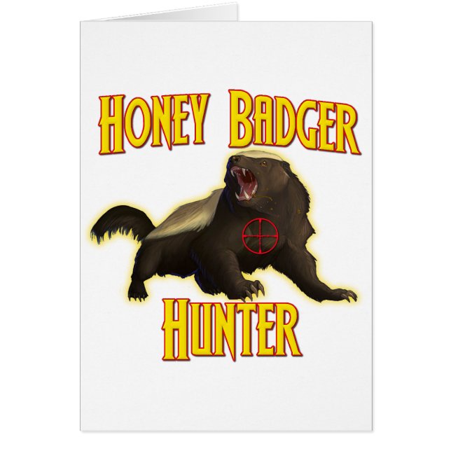 Honey badgerjägare hälsningskort (Framsidan)