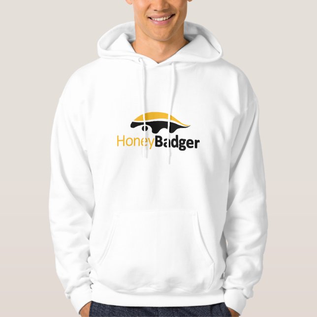 Honey badgerklassikerlogotyp hoodie (Framsida)