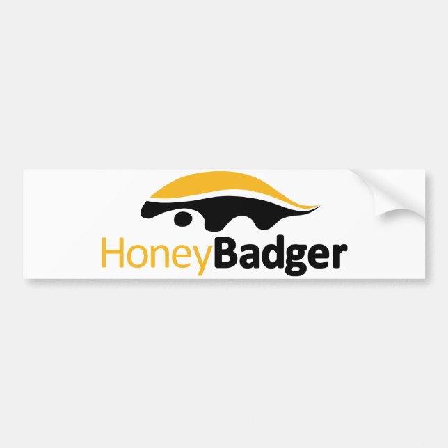Honey badgerlogotyp bildekal (Framsidan)