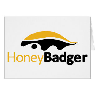 Honey badgerlogotyp hälsningskort