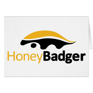Honey badgerlogotyp hälsningskort