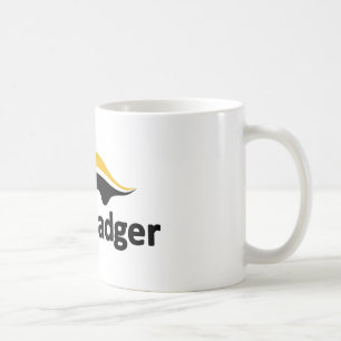 Honey badgerlogotyp kaffemugg