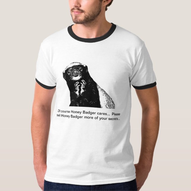 Honey badgeromsorgar t-shirt (Framsida)
