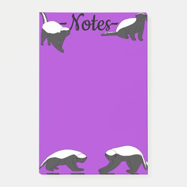 Honey Badgers Post-it Block (Framsida)
