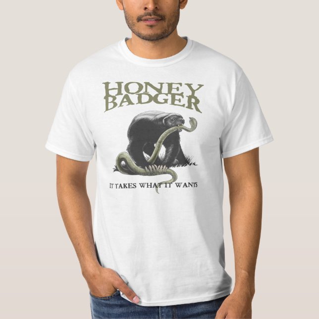 Honey badgerT-tröja Tee Shirt (Framsida)
