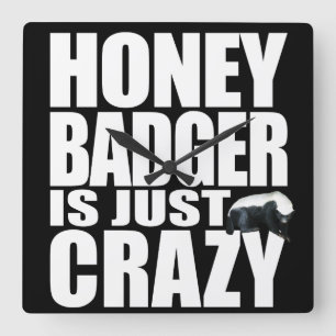 Honey badgerväggen tar tid på fyrkantig klocka
