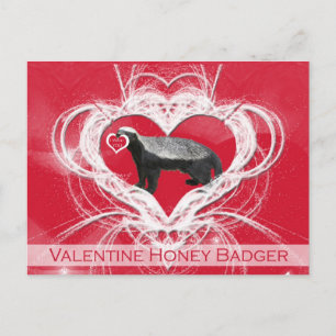 Honey badgervalentin vykort för dag