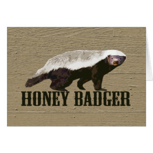 Honey badgervilddjur hälsningskort