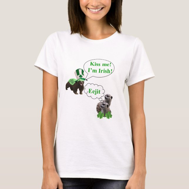 Honey badgervs meerkats t shirt (Framsida)