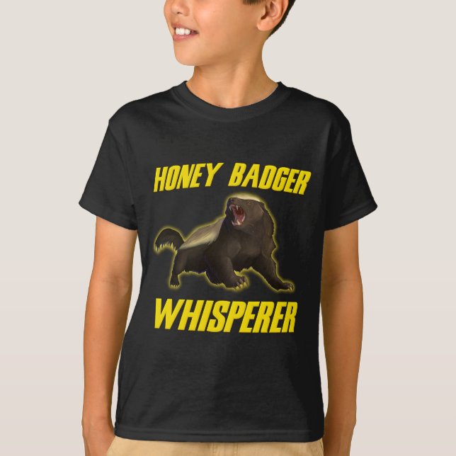 Honey badgerWhisperer Tee Shirt (Framsida)