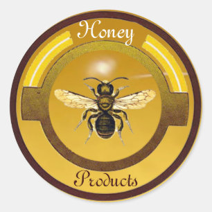 HONEY BE/NÖTKÖPER KÖTT RUNT KLISTERMÄRKE