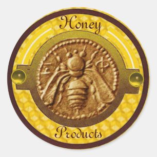 HONEY BE/NÖTKÖPER KÖTT RUNT KLISTERMÄRKE