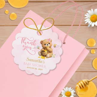 Honey Bear Baby Shower - A Little Honey Baby Showe Gåvor Etiketter