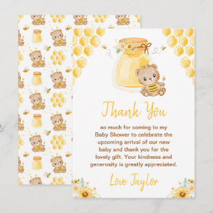 Honey Bear Baby Shower Tack Kort