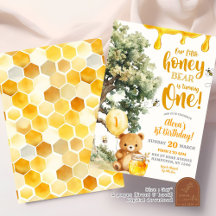 Honey Bear Fyller Ett Födelsedag