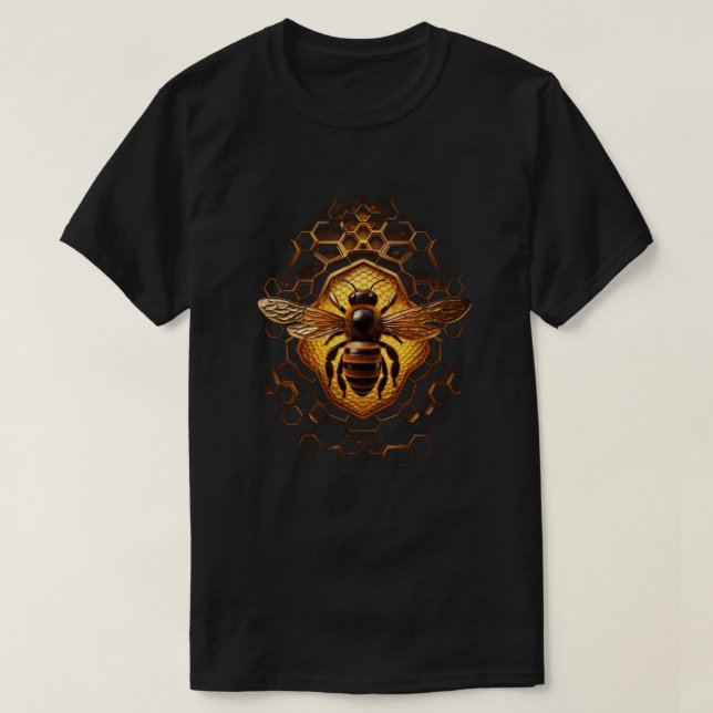 Honey Bee and Honeycomb Nature Lover T-Shirt (Design framsida)