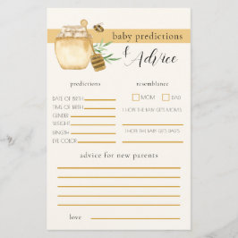 Honey Bee Baby Shower Prediction Game