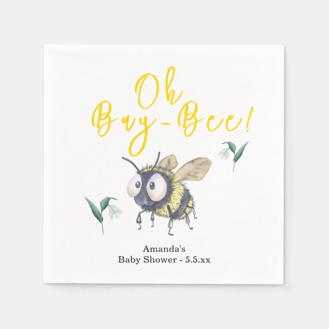 Honey Bee Bebisdopp Pappersservett (Framsidan)