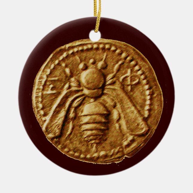 HONEY BEE, BEEKEPER JULGRANSPRYDNAD KERAMIK (Framsidan)