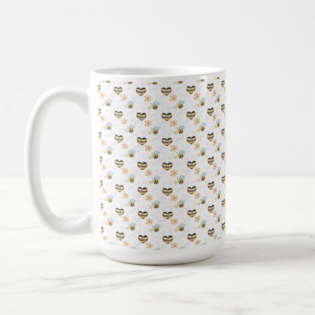 Honey Bee & Bihållare Naturälskare Kaffemugg (Vänster)