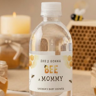 Honey Bee Bikak Vattenfärg Baby Shower Vattenflaskor Etikett