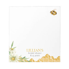 Honey Bee Bridal Shower Favor Notepad Anteckningsblock