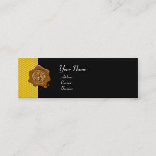 HONEY BEE BROWN VAX SEAL / Cupid honey Mini Visitkort