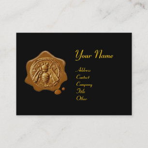 HONEY BEE BROWN VAX SEAL / Cupid honey Visitkort