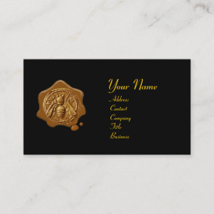 HONEY BEE BROWN VAX SEAL / Cupid honey Visitkort