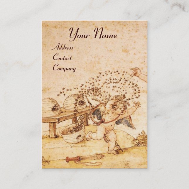 HONEY BEE BROWN VAX SEAL / Cupid honey Visitkort (Framsida)
