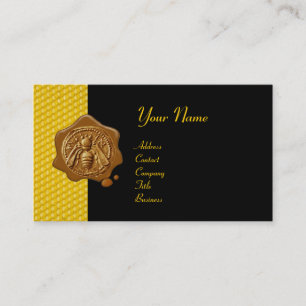 HONEY BEE BROWN VAX SEAL / Cupid honey Visitkort