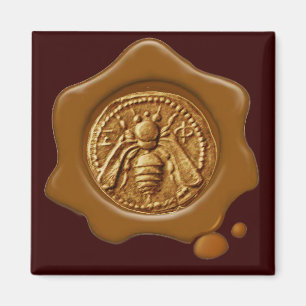 HONEY BEE BROWN VAX SEAL MAGNET