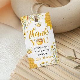 Honey Bee Garden Favor Thank You Tags Presentetikett