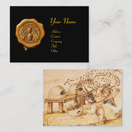 HONEY BEE GULT VAX SEAL / cupid Honungsduven Visitkort