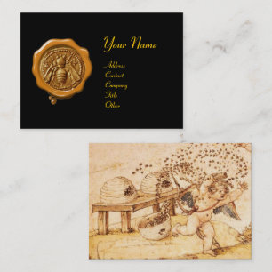 HONEY BEE GULT VAX SEAL / cupid Honungsduven Visitkort