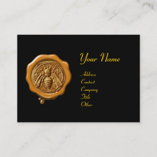HONEY BEE GULT VAX SEAL / cupid Honungsduven Visitkort