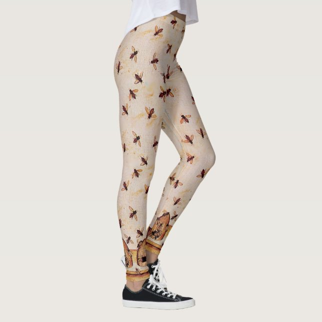 HONEY BEE HIVE, BES, BEEKEEPER, Biodling Leggings (Höger)