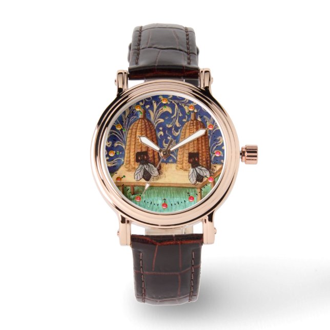 HONEY BEE HIVE/NÖTKÖPER KÖPNING ARMBANDSUR (Framsida)