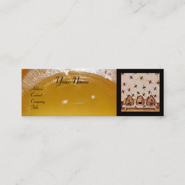 HONEY BEE,KÖPNING,KÖPER APIARIST MINI VISITKORT (Framsida)