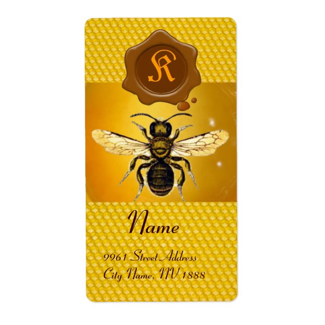 HONEY BEE,NÖTKÖPER,NEDSATT VAX-MONOGRAM FRAKTSEDEL (Framsidan)